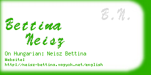 bettina neisz business card